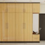 Lemari Ayun Modern Bertekstur Kayu - Furniture Semarang