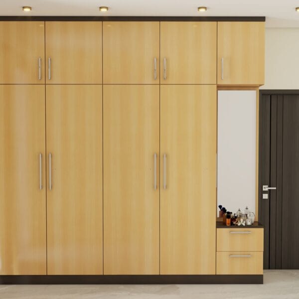 Lemari Ayun Modern Bertekstur Kayu - Furniture Semarang