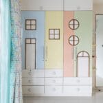 Lemari Pakaian Ayun 4 Pintu Pastel Modern & Meja Rias