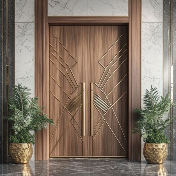 Pintu Utama Modern Besar dengan Finishing Matte Elegan