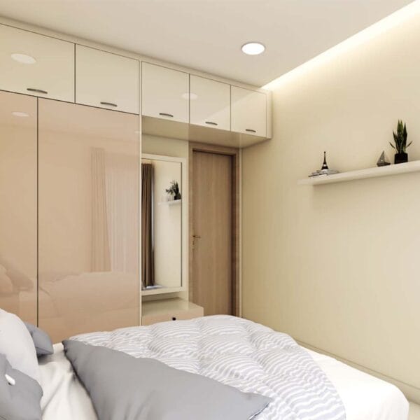 Lemari 2 Pintu Custom Kontemporer - Ahli Interior Furniture Semarang