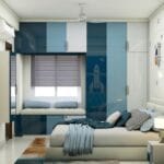 Desain Lemari Ayun Kontemporer Tempat Duduk Jendela Ceruk