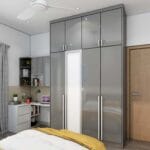 Furniture Semarang: Lemari Pakaian 4 Pintu Modern Perak