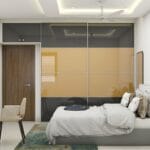 Desain Lemari Geser 2 Pintu Modern Untuk Kamar Tidur