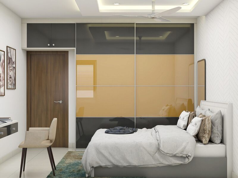Desain Lemari Geser 2 Pintu Modern Untuk Kamar Tidur