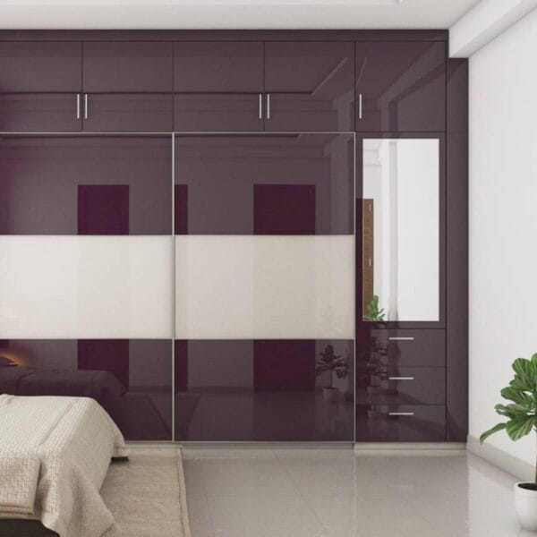 Lemari Pintu Geser Custom Modern untuk Interior Semarang