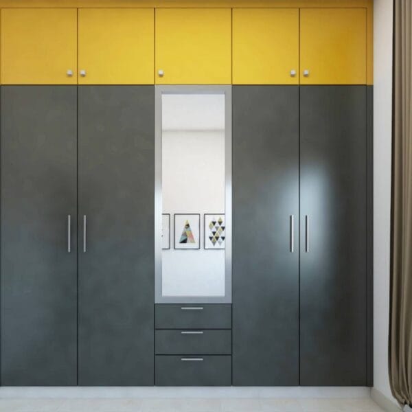 Lemari Pakaian Modern Cermin - Furniture Semarang Custom