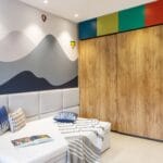 Desain Lemari Geser 2 Pintu Modern Panel Multiwarna