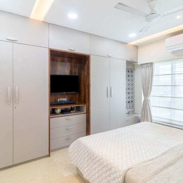 Lemari Ayun 4 Pintu Minimalis Warna Champagne Elegan