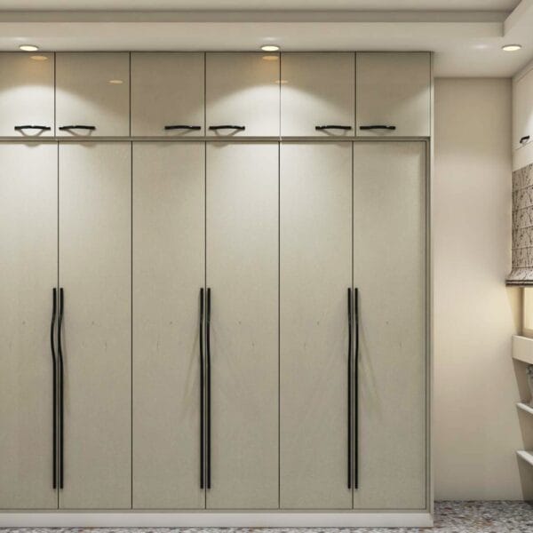 Lemari Ayun 6 Pintu Modern Warna Champagne Elegan & Luas