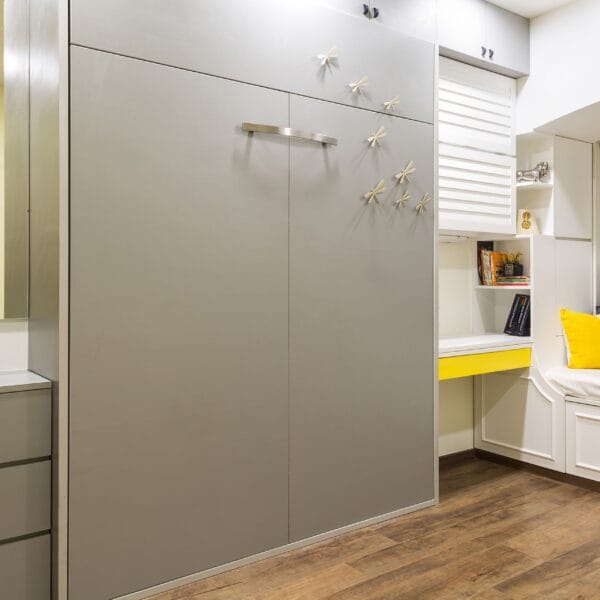 Lemari Pakaian Ayun 2 Pintu Modern Abu-abu Asap - Custom & Berkualitas