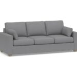 Jenner Square Arm Upholstered Grand Sofa Down Blend Wrapped Cushions Textured Twill Light Gray Furniture Sofas   Loveseats Pottery Barn 1