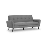 Julian Bowen Monza 3 Seater Compact Retro Sofa in Grey
