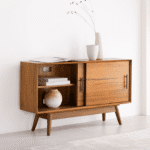 Mid Century Narrow Media Console 48 