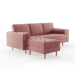 Ravi 88  Velvet Reversible Sofa   Chaise