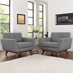 Set of 2 Engage Armchair Wood Expectation Gray Modway