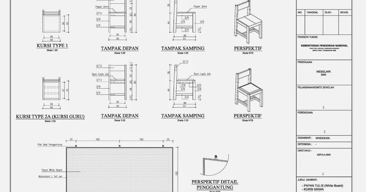 Standar meja kursi sekolah smk Page 1