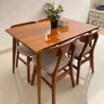 Set Meja Kursi Makan Jati Jepara Ropan Minimalis Modern