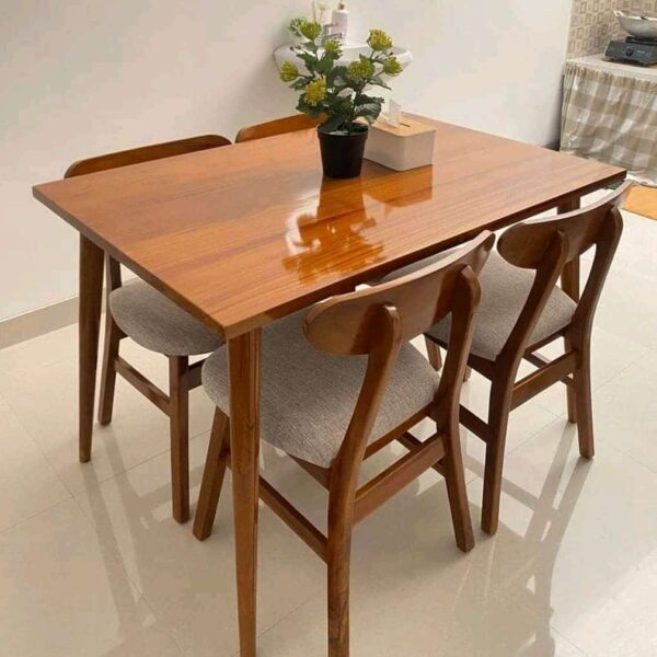 Set Meja Kursi Makan Jati Jepara Ropan Minimalis Modern