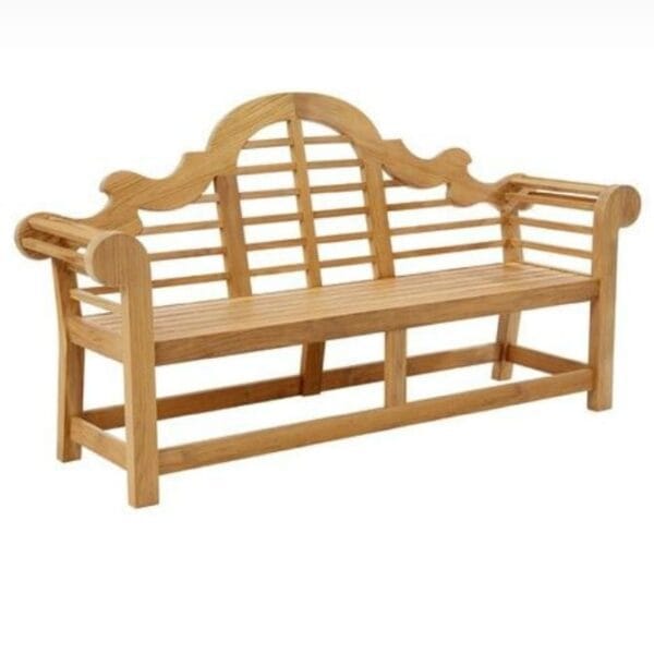 Kursi Taman Kayu Solid Model Klasik Lengkung