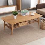 Woodstock Nordic bois massif table basse rectangulaire japonais original simple table basse de concepteur de chene blanc