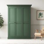 Desain Lemari Ayun 3 Pintu Tradisional Warna Hijau