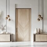 Desain Pintu Tunggal Ayunan Matte-Finish Minimal