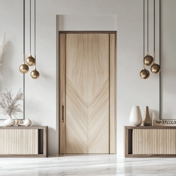 Desain Pintu Tunggal Ayunan Matte-Finish Minimal