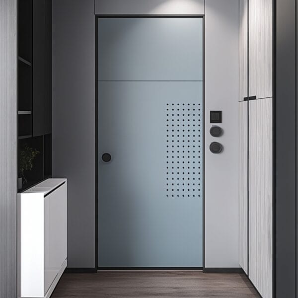 Desain Pintu Tunggal Ayunan Pintu Masuk Modern Finishing Matte