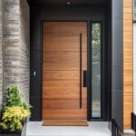 Desain Pintu Tunggal Ayun Swing Matte Modern untuk Pintu Masuk