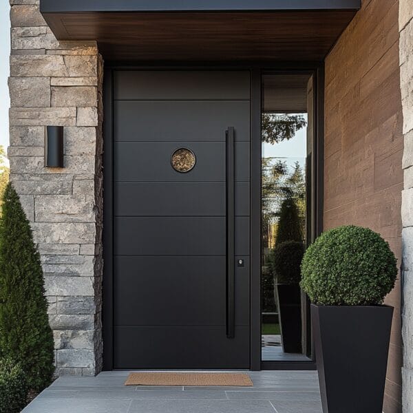 Desain Pintu Ayun Matte-Finish Modern untuk Pintu Masuk