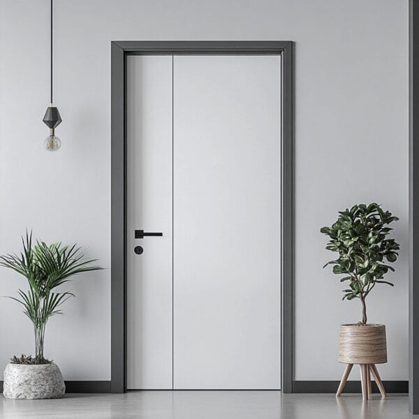 Desain Pintu Ganda Ayun Minimal dengan Selesai Matte