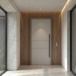 Desain Pintu Tunggal Ayun Matte Kontemporer Pintu Masuk