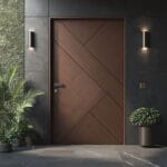 Desain Pintu Masuk Ayun Modern dengan Finishing Matte