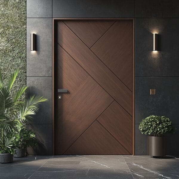 Desain Pintu Masuk Ayun Modern dengan Finishing Matte