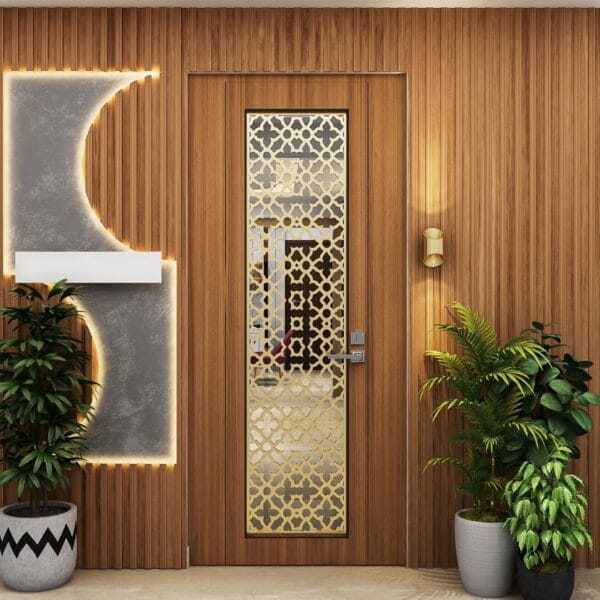 Desain Pintu Tunggal Ayunan Matte-Finish Kontemporer