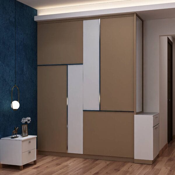 Lemari Pakaian 4 Pintu Modern Custom untuk Interior Semarang