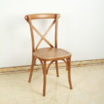 Kursi Cafe Jati Croosback Mid Century Minimalis