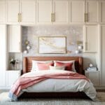 Desain Lemari Ayun 8 Pintu Modern-Klasik Champagne