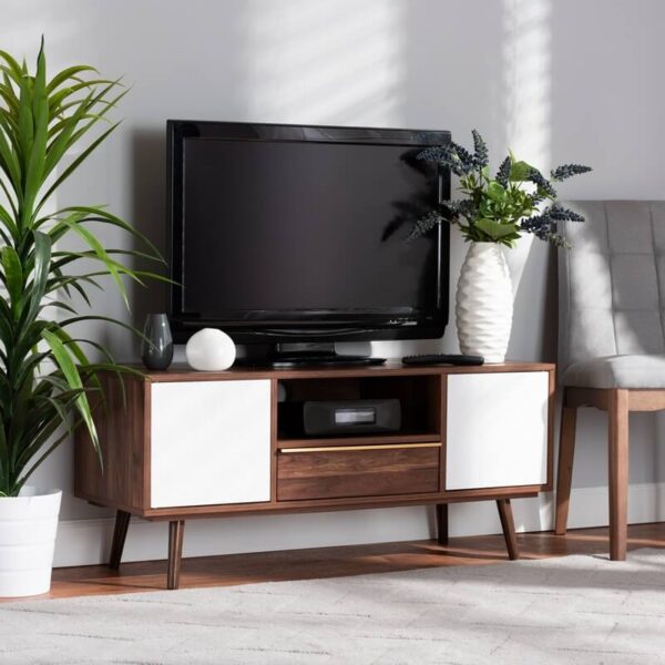 Meja TV Minimalis Scandinavian Model Terbaru Dari Kayu Jati