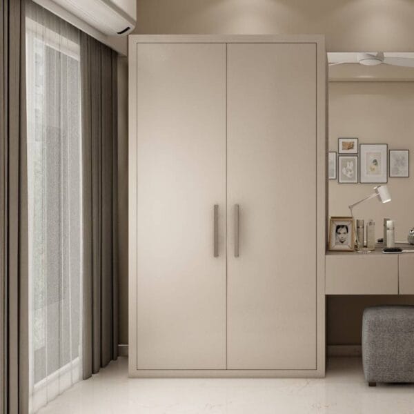 Lemari 2 Pintu Modern Cermin - Furniture Custom Interior Semarang