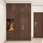 Desain Lemari Ayun Modern Dengan Unit Pooja