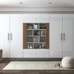 Desain Lemari Ayun 4 Pintu Frosty White Kontemporer