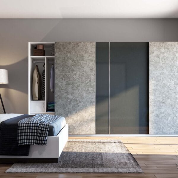 Desain Lemari Geser 4 Pintu Kontemporer