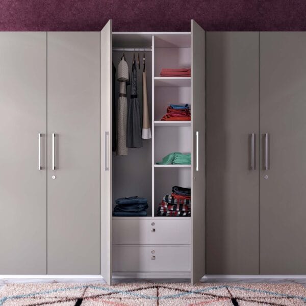 Desain Lemari Ayun 6 Pintu Reflektif Modern
