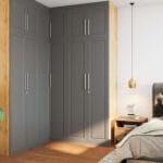 Lemari Pakaian 6 Pintu L Kontemporer Suede