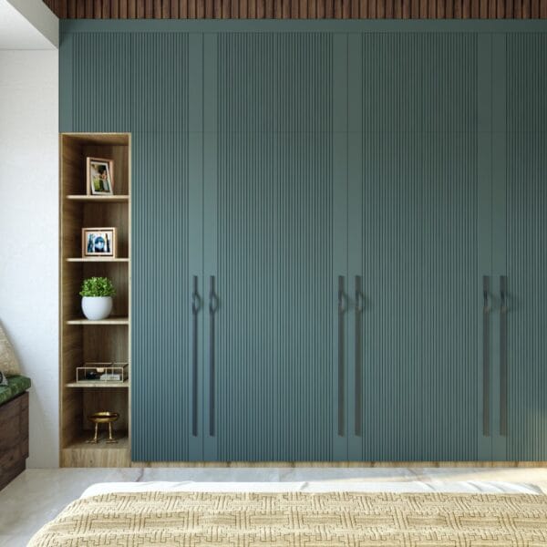 Desain Lemari Ayun 6 Pintu Kontemporer dengan Finishing Membran