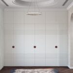Desain Lemari Ayun Transisi 6 Pintu Putih Salju