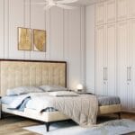 Desain Lemari Ayun Modern 6 Pintu dengan Finishing Porcellana Matte