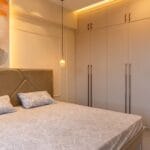 Lemari Ayun 4 Pintu Modern dengan Penutup Membran Putih